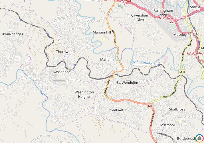 Map location of Mariann Ridge 
